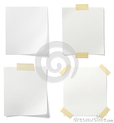 White note paper Stock Photo