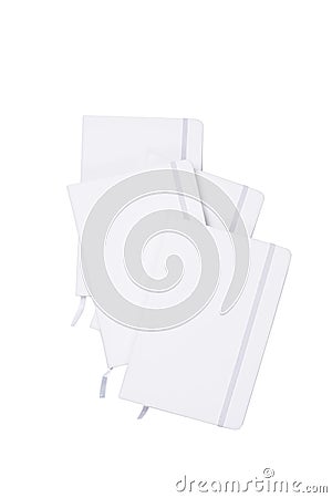 White notepad, empty new clear notebook Stock Photo