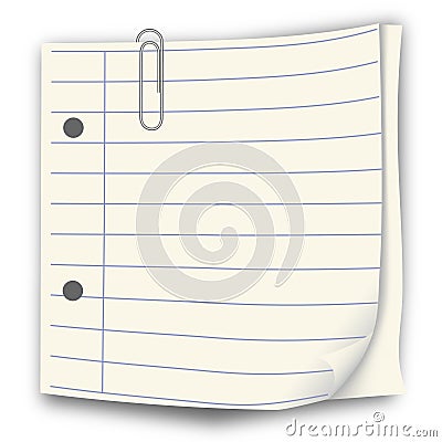 White Notepaper Vector Illustration