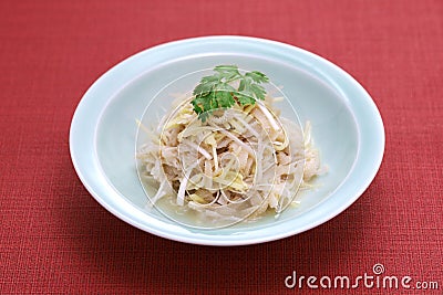 White omasum beef tripe with ginger Stock Photo