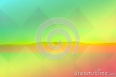 White origami background reflected in mirror in rainbow colors Stock Photo