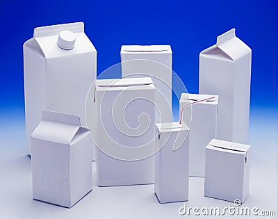 White package boxes Stock Photo
