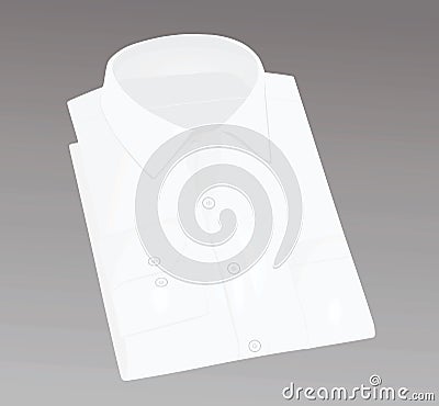 White packed men shirt Vector Illustration