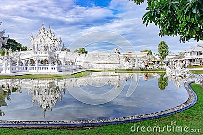 White Pagoda in Chiangmai, Thailand Editorial Stock Photo