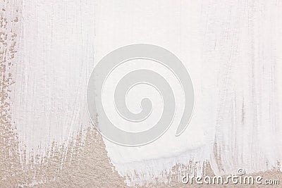 White painted background with brush strokes on gray paper Stock Photo
