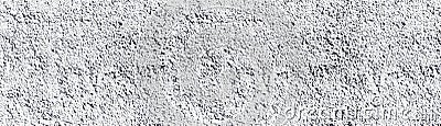 White painted rough stone wall wide texture. Whitewashed pebble dash long panoramic background Stock Photo