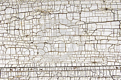 White painted wood with cracked finish Stock Photo