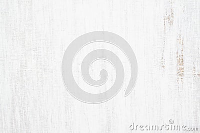 White painted wood texture seamless rusty grunge background, Scratched white paint on planks of wood wall Stock Photo