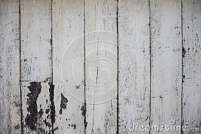 White painted wooden board photo texture. Natural wood background. Distressed rough lumber board Stock Photo