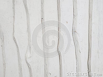 White painted wooden texture background. Rough uneven wooden vertical boards Stock Photo