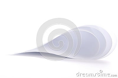 White paper on white background, high key exposure, highly abstract Stock Photo