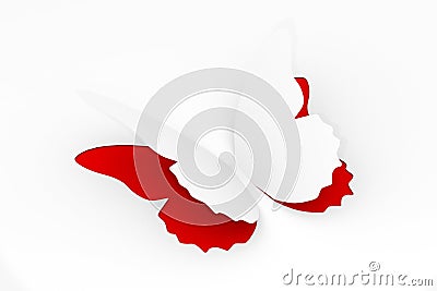 White paper butterfly Stock Photo