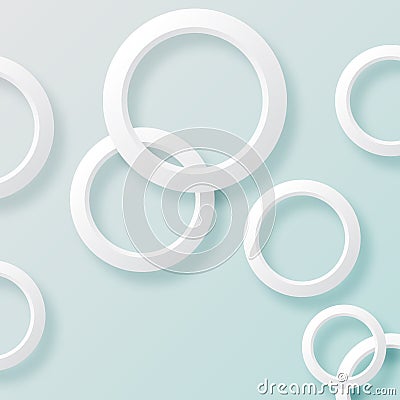 White paper circles background Stock Photo