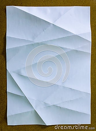 White paper with crease Stock Photo