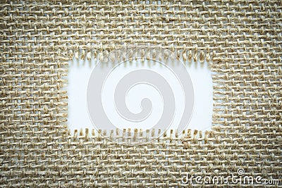 White paper has Cotton yarn background you can apply to your product. Stock Photo