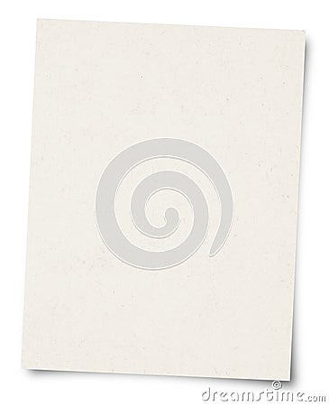 White Paper sheet isolated Stock Photo