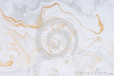 White paper sheet texture background. Flowing colors. Golden and silver fluid color pattern Stock Photo