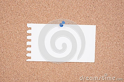 White Paper A To Do List pinned to a cork notice board. Stock Photo