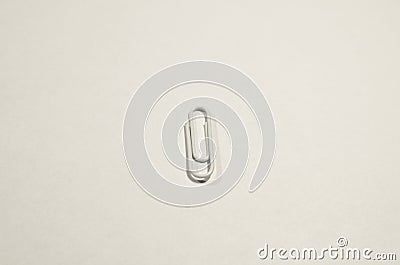 White paperclip Stock Photo