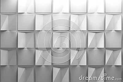 White pattern with paper effect folded squares Cartoon Illustration