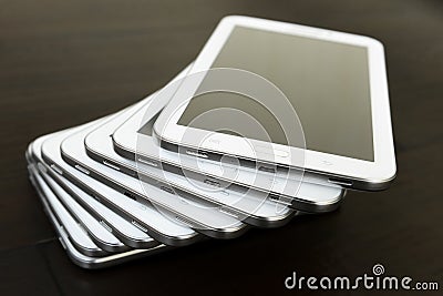 White pc tablet Stock Photo