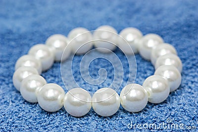 White pearl bracelet Stock Photo