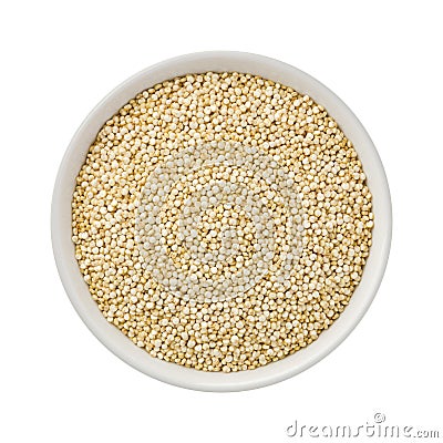 White Pearl Quinoa in a ceramic bowl Stock Photo