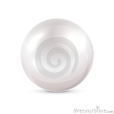 White pearl Vector Illustration