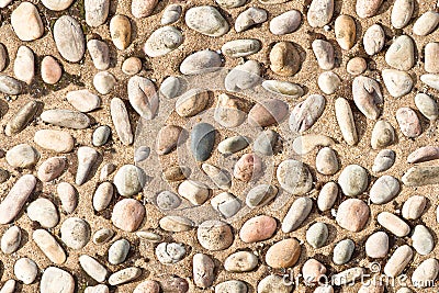 White pebble stones on concrete texture seamless endless pattern Stock Photo