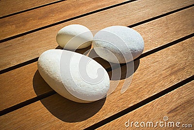 White Pebbles Stock Photo