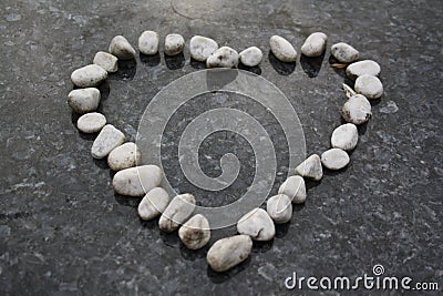 Heart pebbles Stock Photo