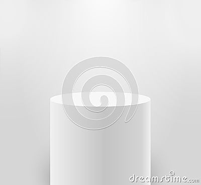 White pedestal vector or podium. Vector illustration Vector Illustration