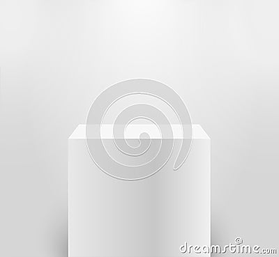 White pedestal vector or podium. Vector illustration Vector Illustration