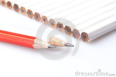 White pencils Stock Photo