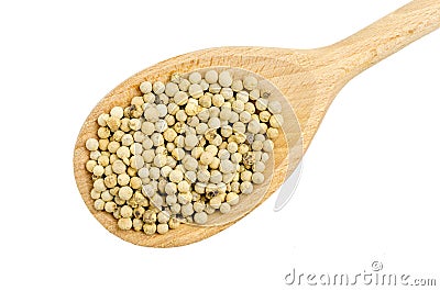 White Pepper Peppercorns Stock Photo