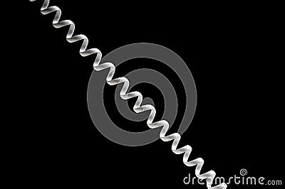 White phone cord Stock Photo