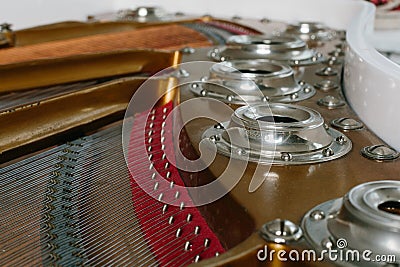 White piano details Stock Photo