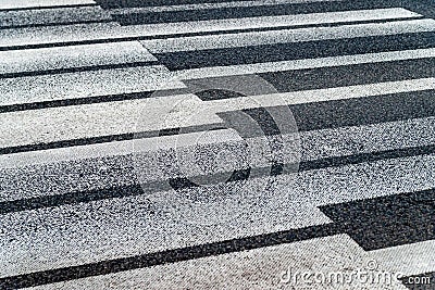 Crosswalk in the form of piano keys. Abstract musical background. Piano shaped lines. an interesting way of embellishing roads and Stock Photo