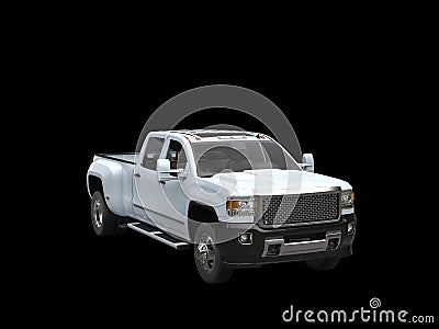 White pickup truck Stock Photo