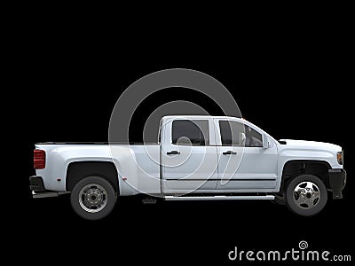 White pickup truck - side view Stock Photo