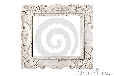 White Picture Frame Stock Photo