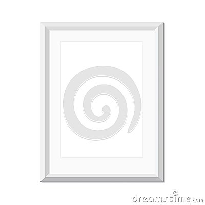 White picture frame Vector Illustration