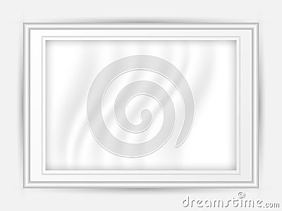 White picture frame vector design illustration Vector Illustration