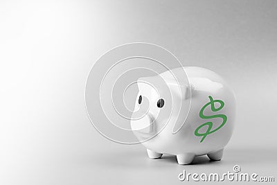 Piggy bank with dollar sign Stock Photo