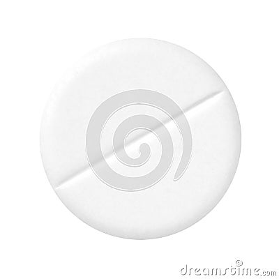 White pill. Stock Photo