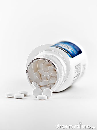 White pills Stock Photo