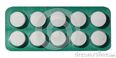 White Pills Stock Photo