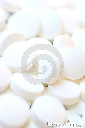 White pills Stock Photo