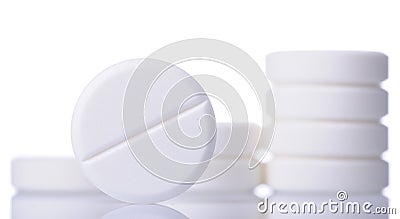 White pills Stock Photo