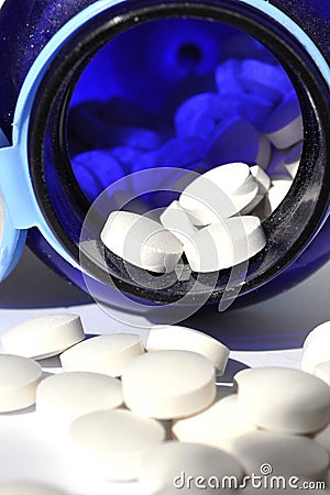 White pills Stock Photo